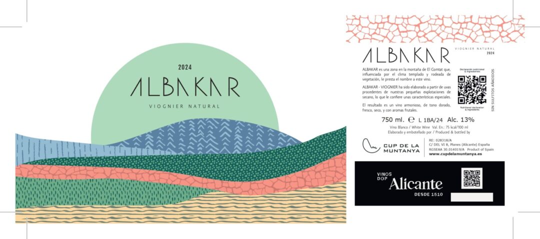Vino blanco Albakar viognier Natural