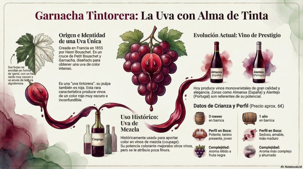 Historia y características de la Garnacha Tintorera o Alicante Bouschet