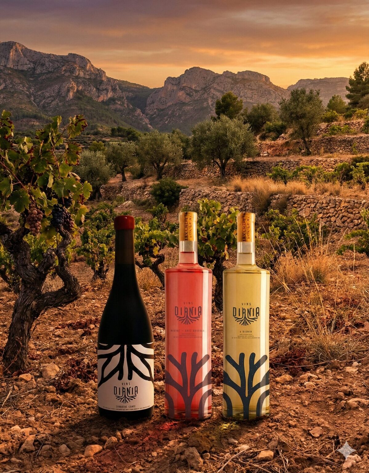 Botellas 3 vins de diània